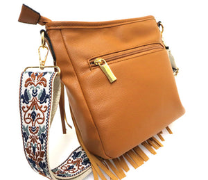 Boho Fringe Faux Crossbody Purse