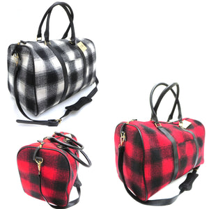 Duffle Bag Red and Black Fall Winter