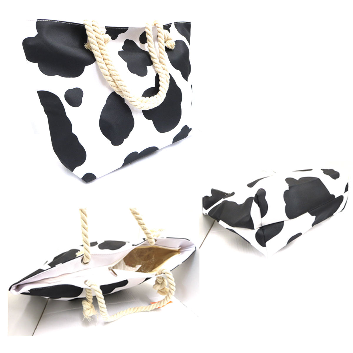 Beach Tote Shoulder Bag Cow Print
