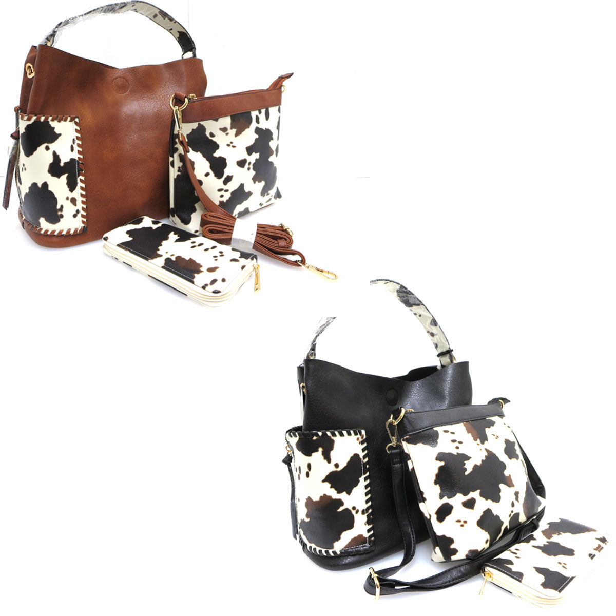 Cow Print Shoulder Bag set 3 pieces – Vita Star Body & Boutique
