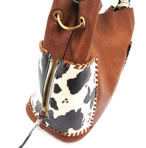 Cow Print Shoulder Bag set 3 pieces