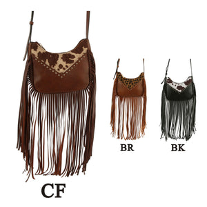 Fringe Boho Animal Print Purse